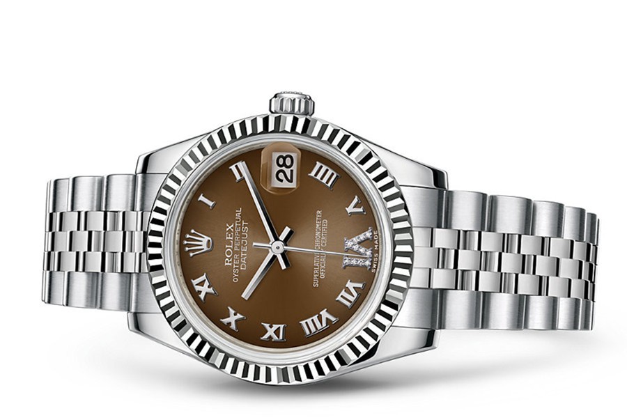 rolex oyster perpetual datejust brown