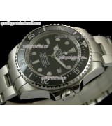 Rolex Sea Dweller Ultimate DeepSea Automatic Watch-Black Dial White Dot Markers-Stainless Steel