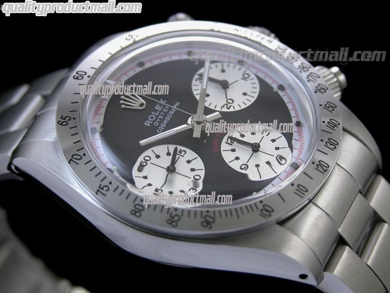 Rolex Daytona Paul Newman Chronograph-Black Dial White Subdials-Red Inner-Stainless Steel Oyster Bracelet