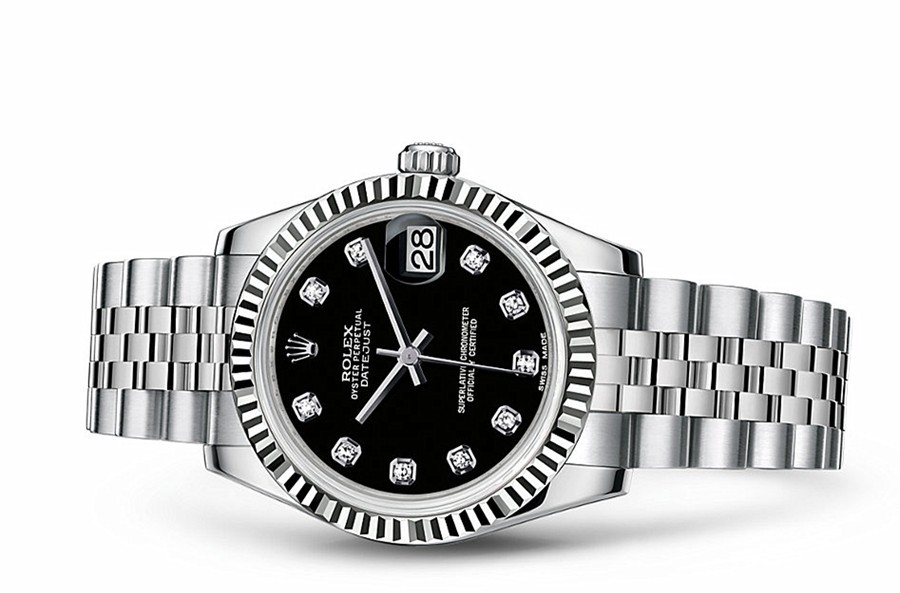 Rolex Datejust Ladies 178274-0014 Swiss Automatic Black Dial 31MM